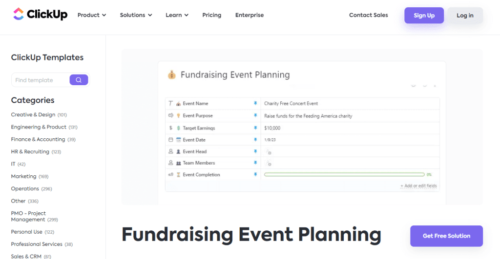 Fundraising Event Planning Template ClickUp