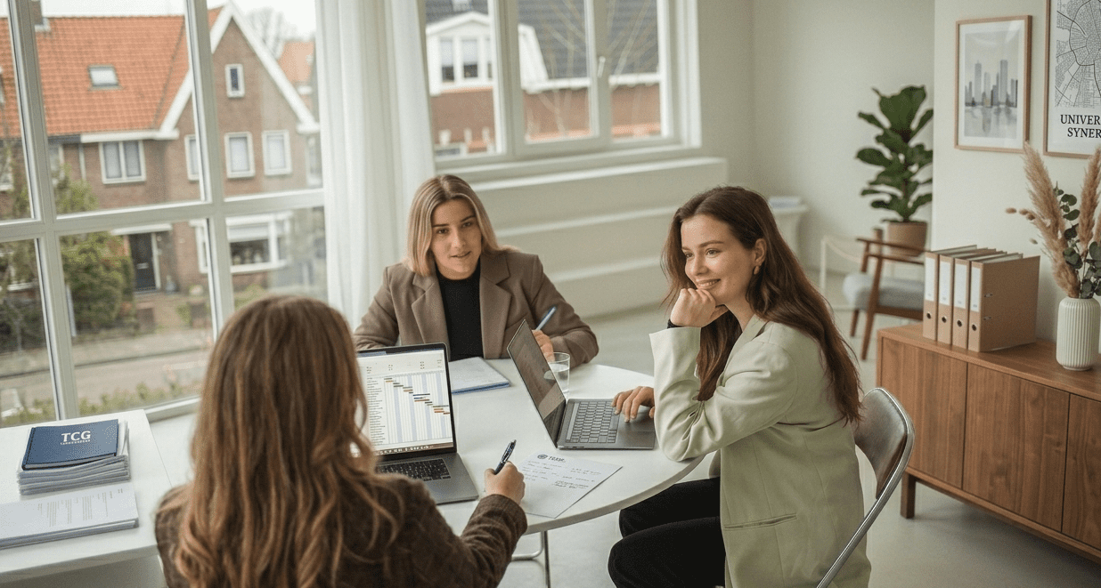 project managers gathered around